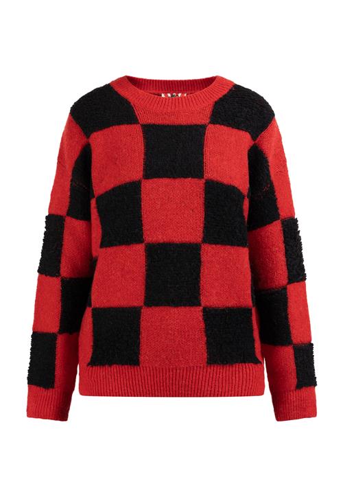 myMo ROCKS Pullover 'Nolie'  rød / sort