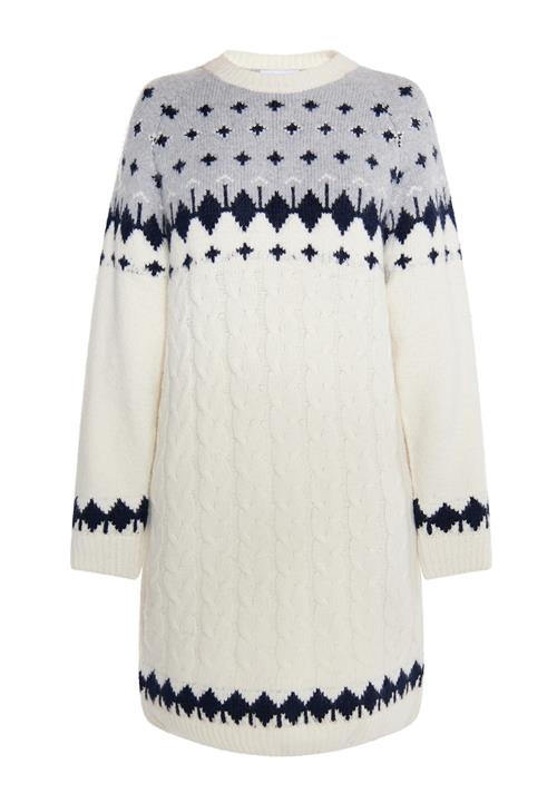 usha BLUE LABEL Strikkjole  blå / lysegrå / hvid