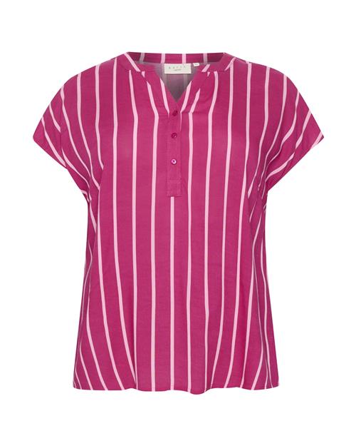 KAFFE CURVE Bluse 'Sida'  pitaya / hvid