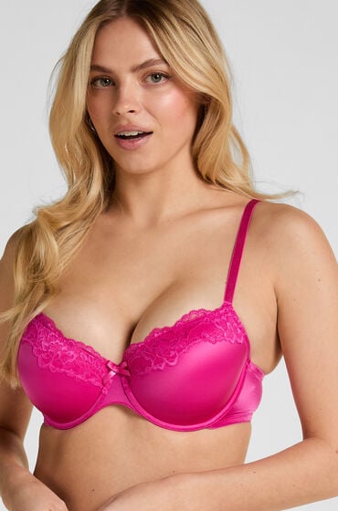 Hunkemöller Formstøbt bøjle-bh Lace & Shine Lyserød