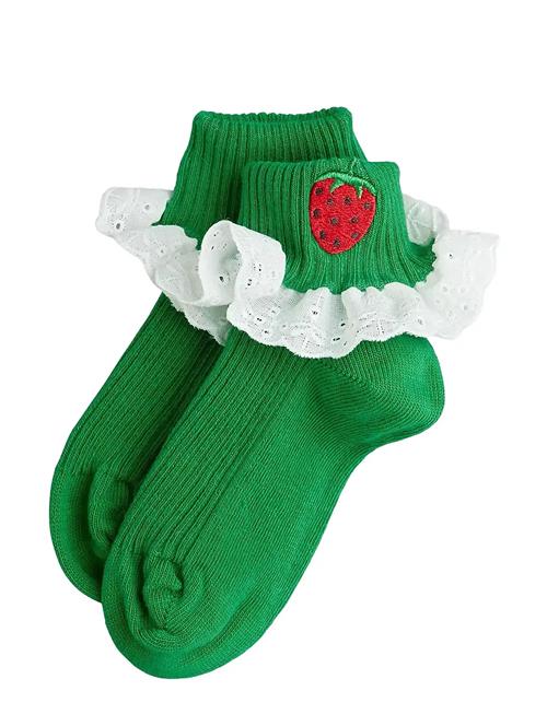 Mini Rodini | Strawberry Emb Lace 1-Pack Socks | 32/35