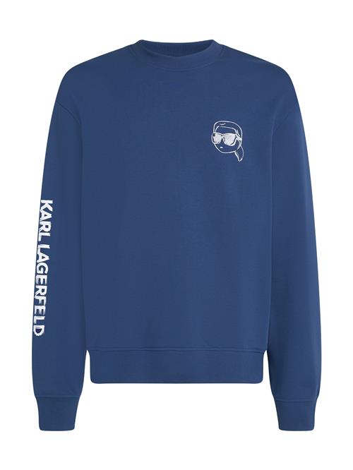 Karl Lagerfeld Sweatshirt 'Ikon'  mørkeblå / hvid