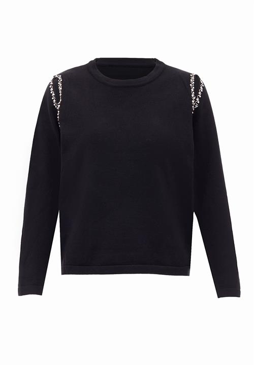 carato Pullover  sort / sølv / transparent