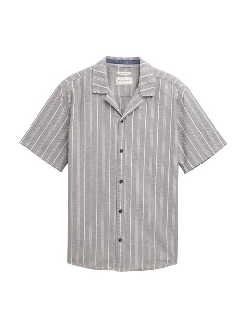 TOM TAILOR Skjorte  grå-meleret / offwhite