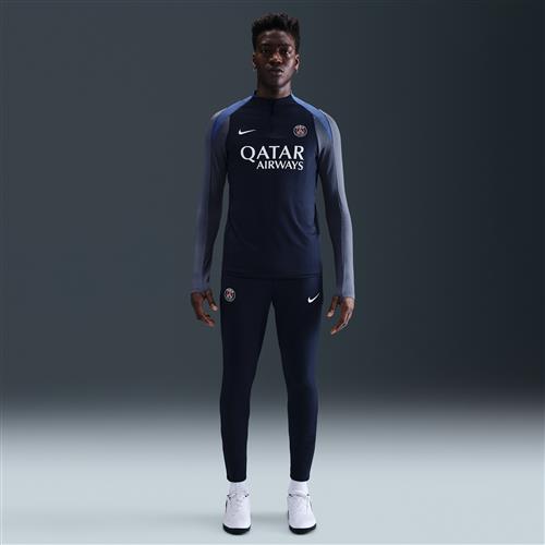 Maskinstrikkede Paris Saint-Germain Strike Nike Dri-FIT-fodboldbukser til mænd - blå