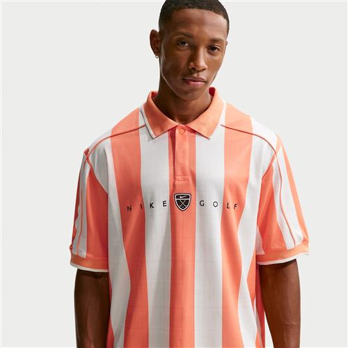 Nike Fairway Fresh Dri-FIT-golfpolo med korte ærmer og løstsiddende pasform til mænd - Orange