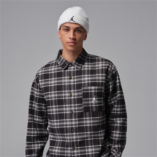 Jordan Brooklyn-flannelshirt med grafik til mænd - sort