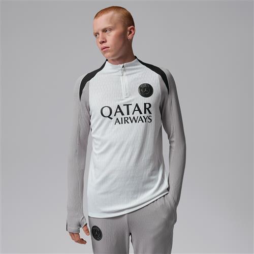 Maskinstrikket Paris Saint-Germain Strike Elite Night Edition Jordan Dri-FIT ADV-træningstrøje til fodbold til mænd - hvid