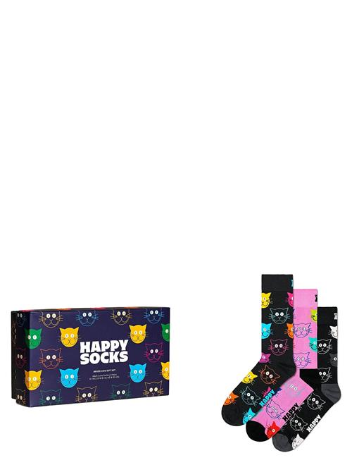 Happy Socks | 3-Pack Mixed Cat Socks Gift Set | 41-46