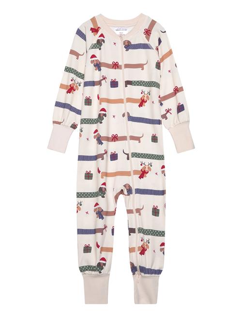 Geggamoja | Bamboo Two Way Zip Pyjamas Santa Dogs | 74/80