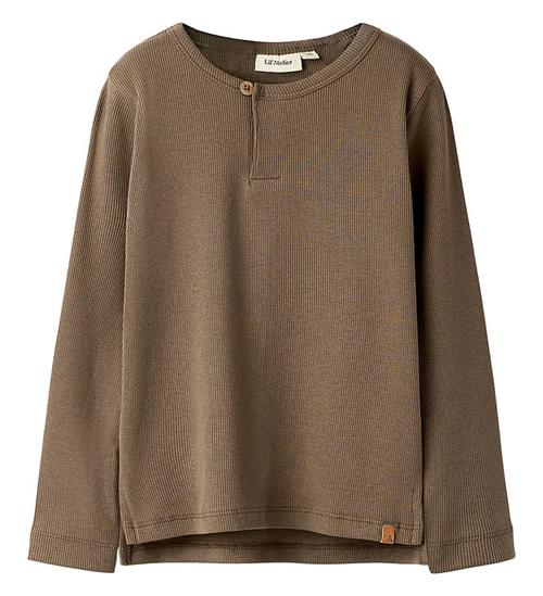 Lil' Atelier Bluse - Rib - NmmLago - Slim - Shitake