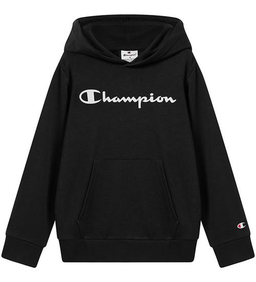 Champion Hættetrøje - Black Beauty m. Logo