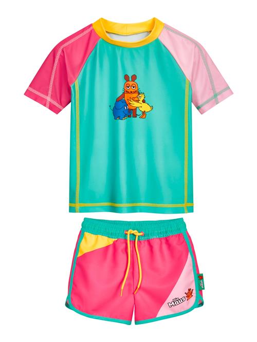 PLAYSHOES UV-beskyttelse 'DIE MAUS Freunde'  turkis / gul / pink / lyserød