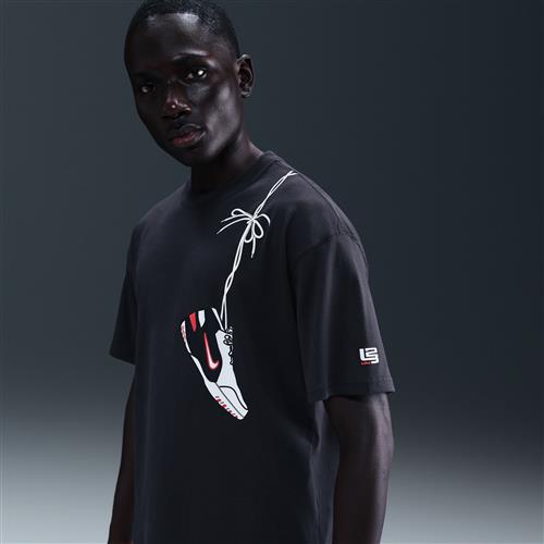 LeBron "Grand Opening"-basketball-T-shirt til mænd - sort