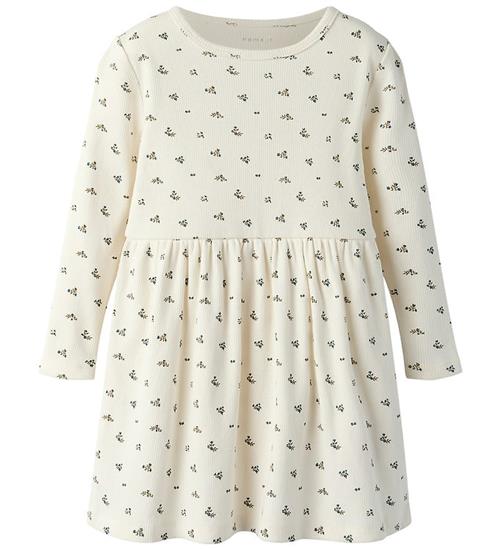 Name It Kjole - Rib - NmfPolinnes - Cloud Dancer
