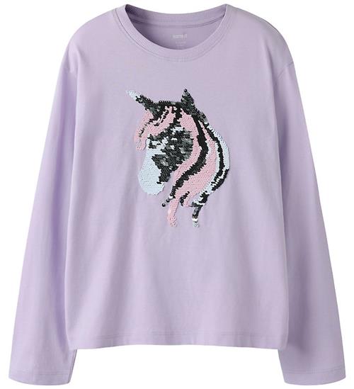Name it Bluse - NkfDassa - Pastel Lilac m. Palietter