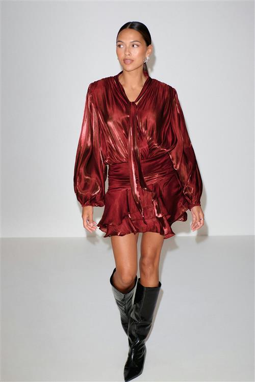 Gina Tricot - Mini frill dress - Kjoler - Rød - 40 - Dame