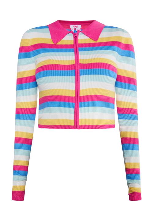 MYMO Cardigan 'Blonda'  blå / gul / pink / hvid