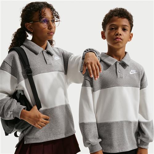 Nike Club-rugbytrøje i french terry til større børn - grå