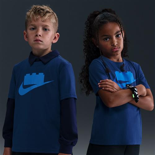 Nike x LEGO®-kollektionen-T-shirt med logo til mindre børn - blå