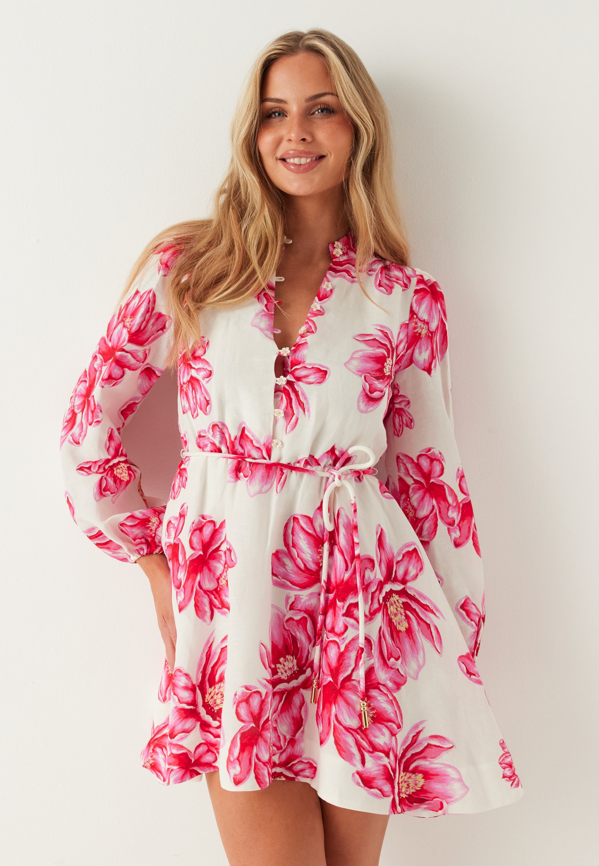 FOREVER NEW Annalise Fluted Mini Dress