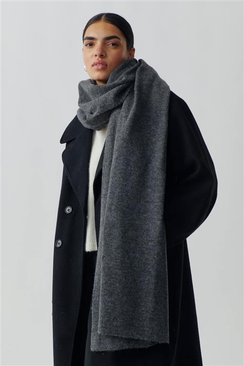 Gina Tricot - soft knitted scarf - Tørklæder og halstørklæder - Grå - ONESIZE - Dame