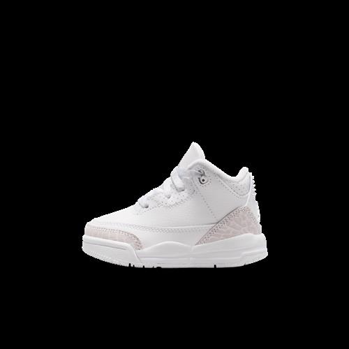 Jordan 3 Retro "Pure Money"-sko til babyer/småbørn - hvid