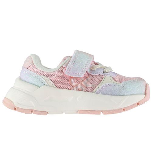 Color Kids Sko m. Velcro - Bridal Rose m. Glitter