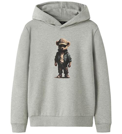 LMTD Hættetrøje - Sweat - NlmNamse - Light Grey Melange