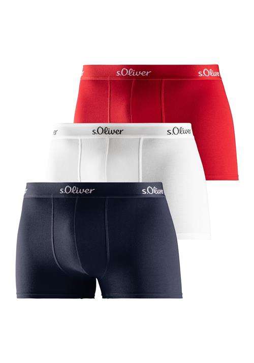 s.Oliver Boksershorts  natblå / cranberry / sort / hvid