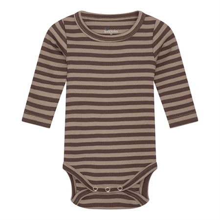 BIRKHOLM Stribet Rib Body Kashmir Brun & Chokolade Brun