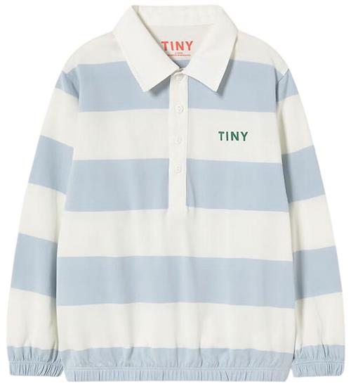Tiny Cottons Polobluse - Stripes - Washed Blue