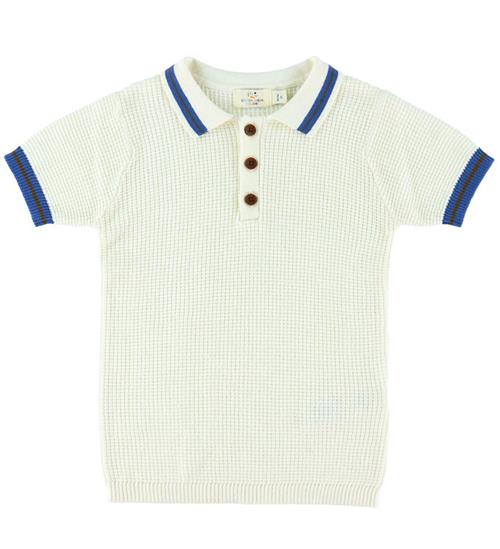 Copenhagen Colors Polo - Strik - Cream/Blå/Brun