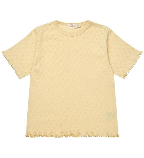 Copenhagen Colors T-shirt - Pointelle Heart - Pale Yellow