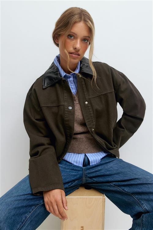 Gina Tricot - Barn denim jacket - Denim jakker - Brun - S - Dame