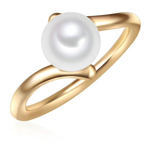 Valero Pearls Ring  guld / perlehvid