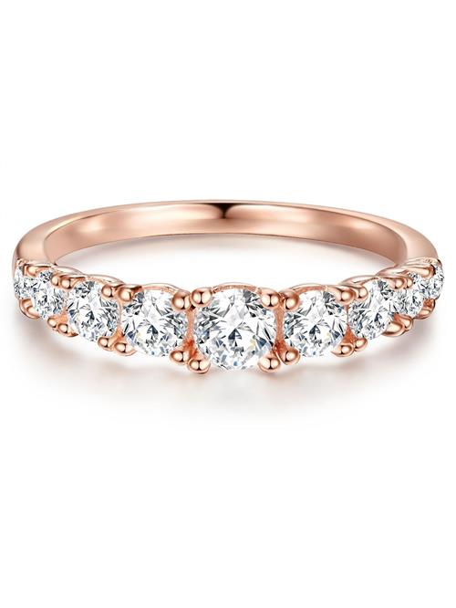 Trilani Ring  rosa guld / transparent