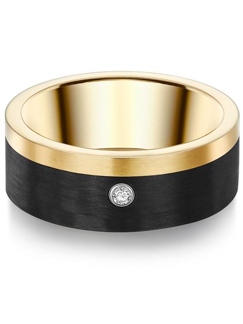 Trilani Ring  gylden gul / sort / hvid