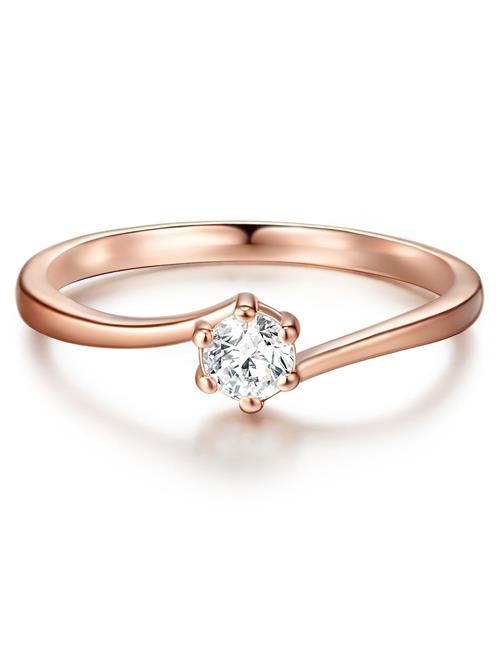 Trilani Ring  rosa guld / transparent