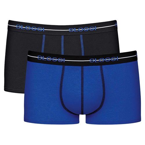 SLOGGI Boksershorts  mørkeblå / sort / hvid