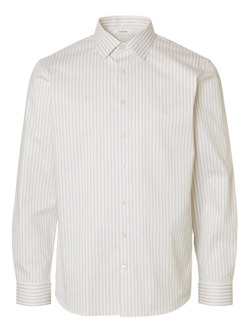 SELECTED Skjorte 'SLHFilip'  beige / hvid