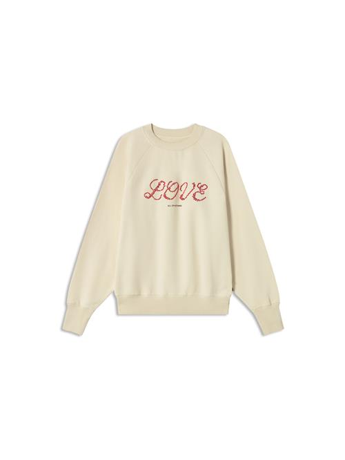 Thinking MU Sweatshirt ' LOVE HEART '  offwhite