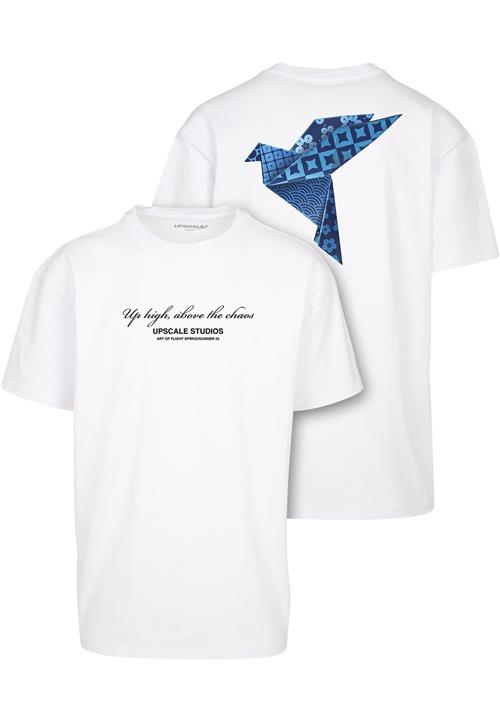 MT Upscale Bluser & t-shirts 'Paperbird'  blå / hvid