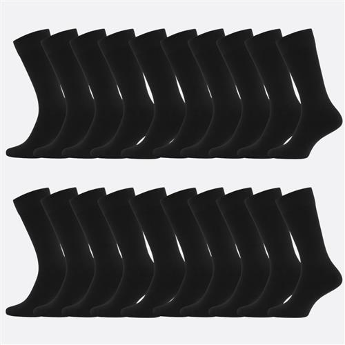 Bambus strømper uden elastik i sort til kvinder 20-pak