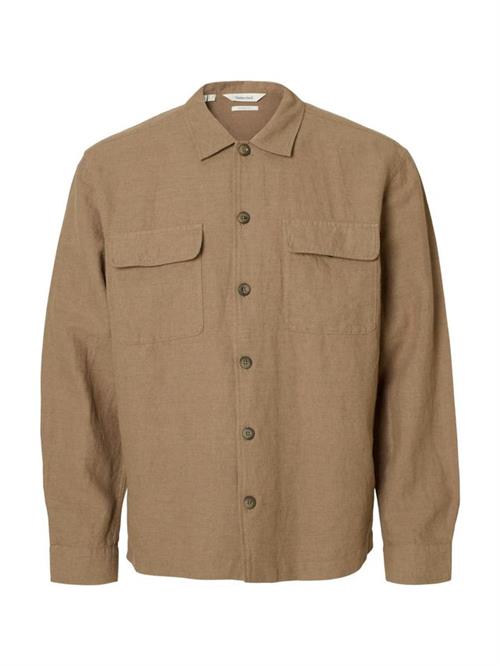 SLH-LEROY LINEN BLEND OVERSHIRT LS