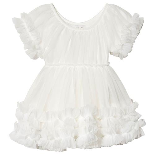 DOLLY by Le Petit Tom Flæsekjole White Off-white-1-3 Y  Hvid  1-3 år  kvinde