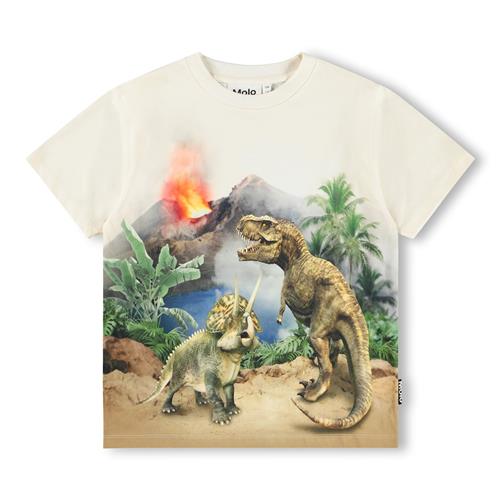 Molo GOTS Riley T-shirt Hot Spring Dinos  Hot Spring Dinos 116 cm  Creme  116 cm  mand