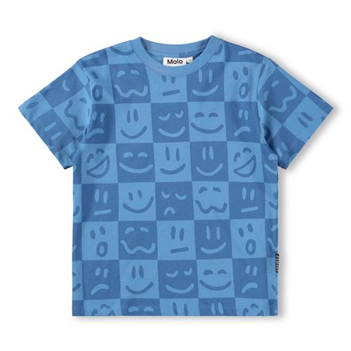 Molo GOTS Riley T-shirt Vibe Checks Blu  Vibe Checks BLU 128 cm  Blå  128 cm  mand
