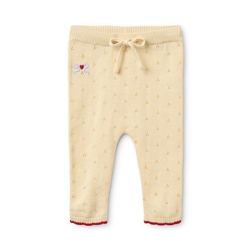 Flöss Kaya Pointelle-bukser Soft White  Soft white 80 cm  Creme  80 cm  kvinde