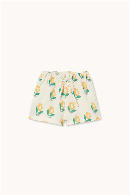 Tinycottons Tiny Flower Kort I Hør Off-white  Off-White 6 Y  Hvid  6 år  kvinde